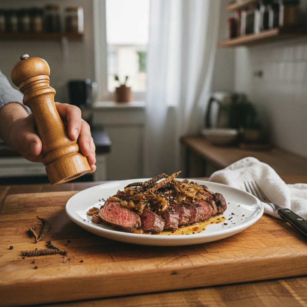 Illustration de Bavette à l'échalote avec sa recommandation condimentaire