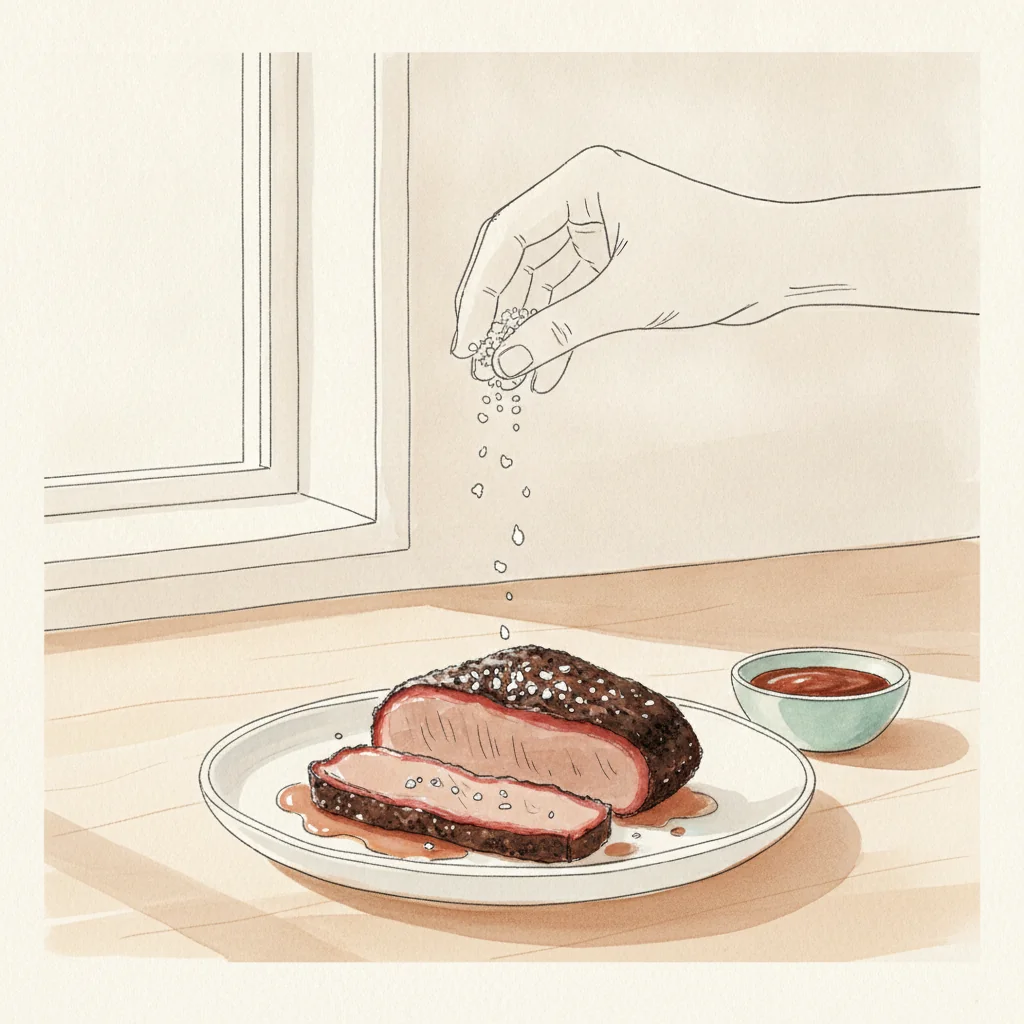 Illustration of BBQ brisket with its condiment recommendation
