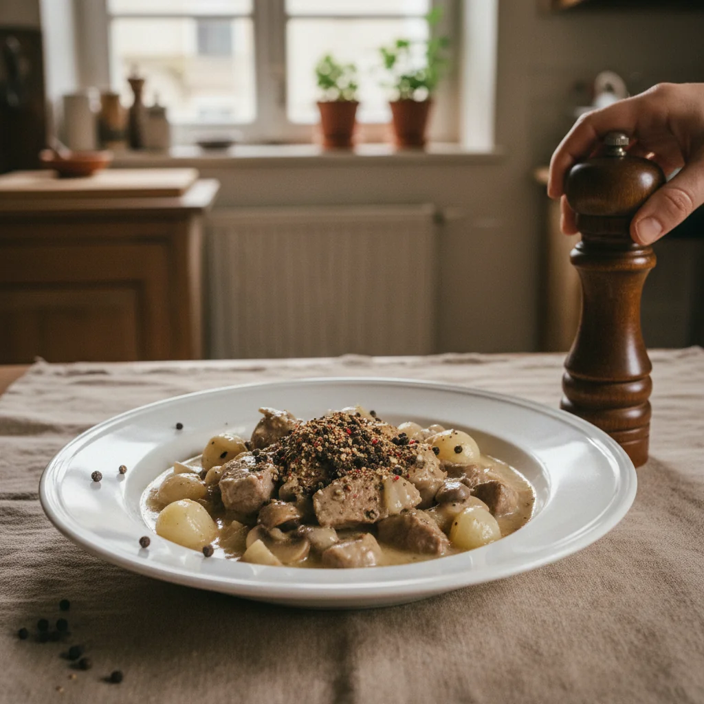 Illustration de Blanquette de veau avec sa recommandation condimentaire