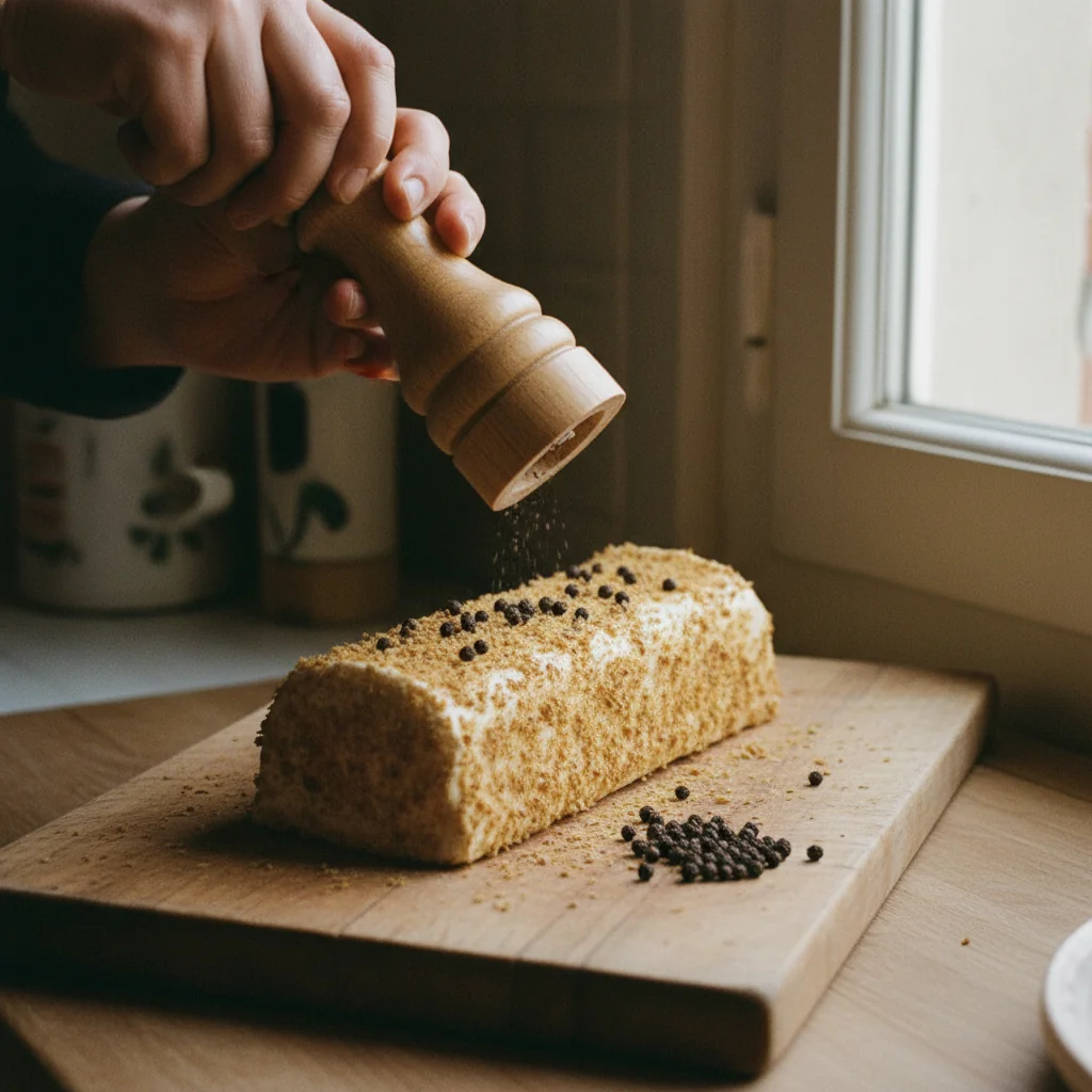 Illustration de Bûche de Noël au praliné avec sa recommandation condimentaire
