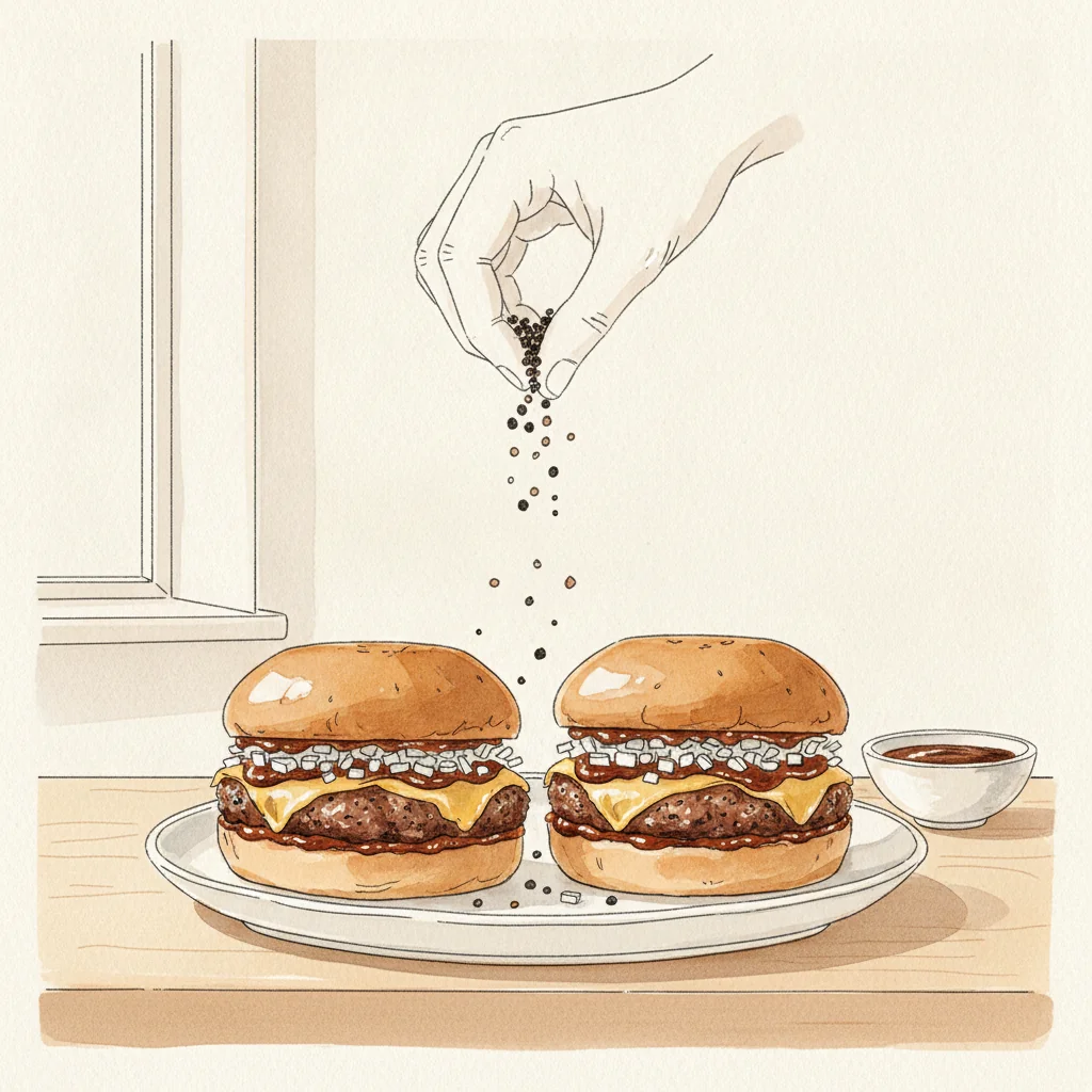 Illustration of Smash burgers with its condiment recommendation