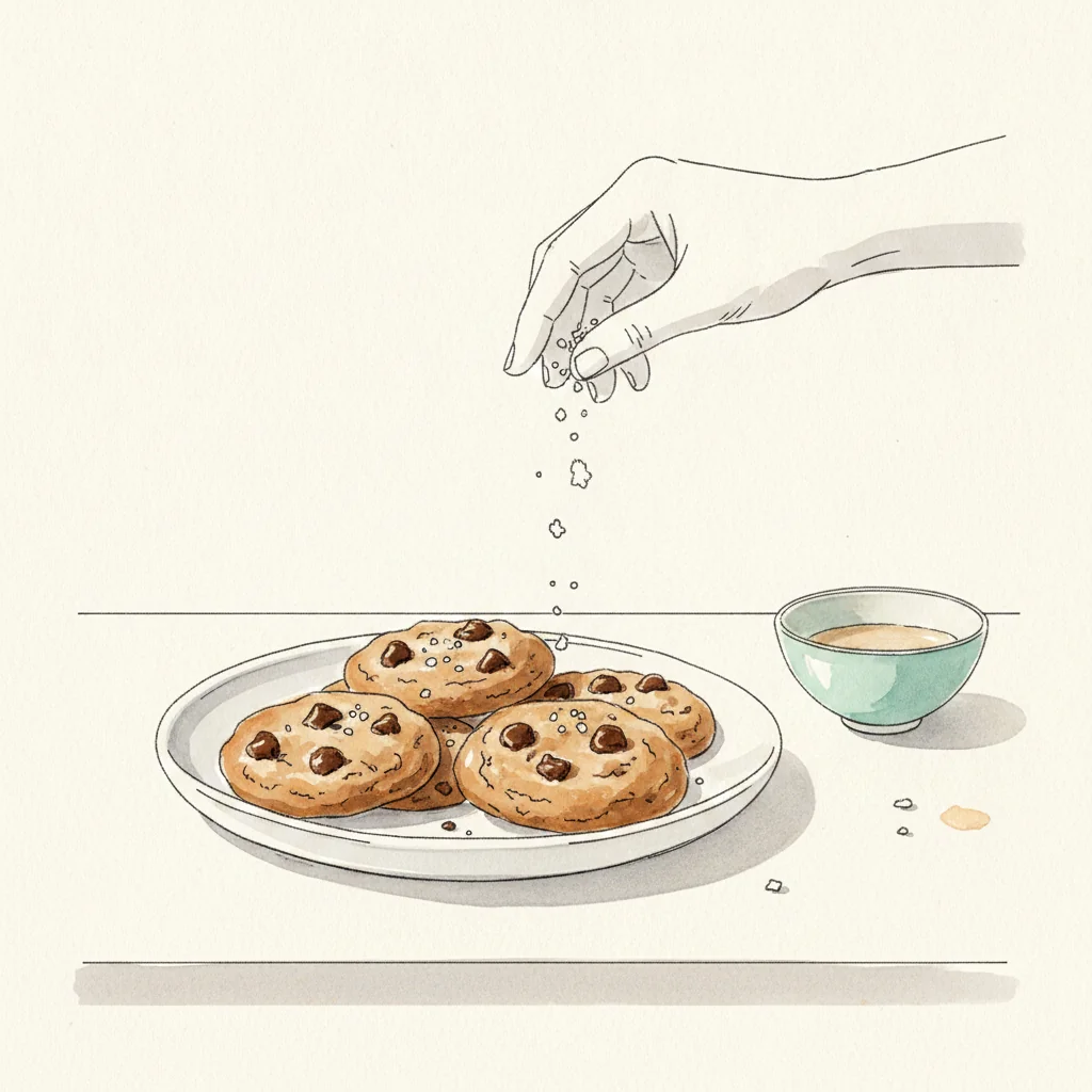 Illustration of Chocolate-chip cookies with its condiment recommendation