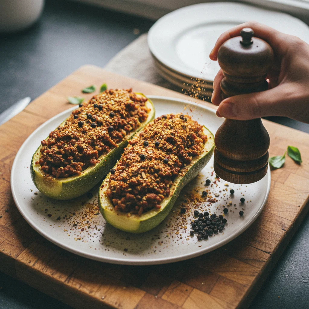 Illustration Courgettes farcies avec Ras el hanout marocain