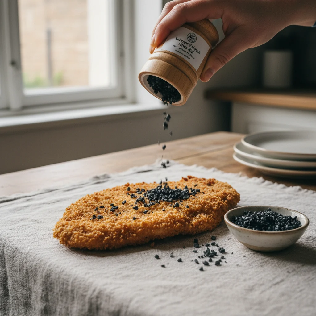 Illustration de Escalope de poulet panée avec sa recommandation condimentaire