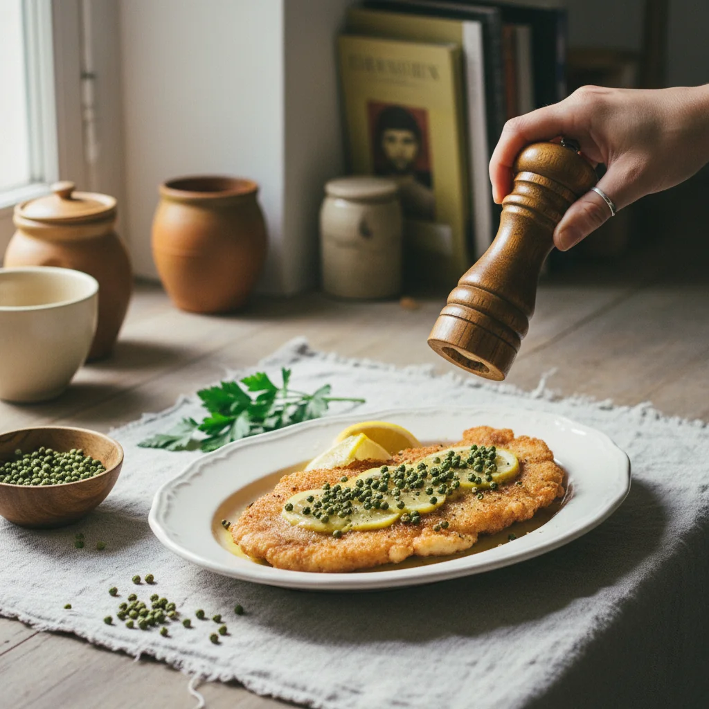 Illustration de Escalope de veau au citron avec sa recommandation condimentaire