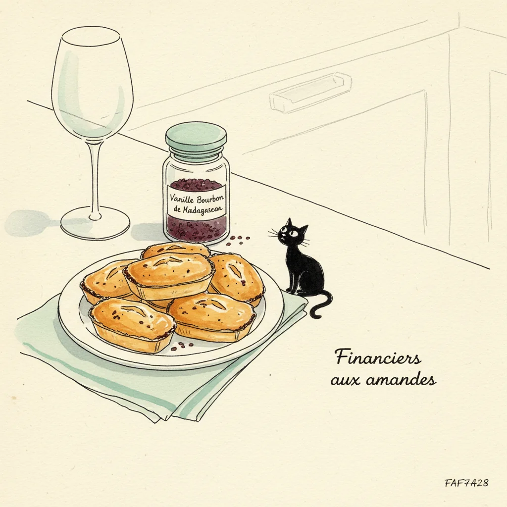 Illustration de Financiers aux amandes avec sa recommandation condimentaire