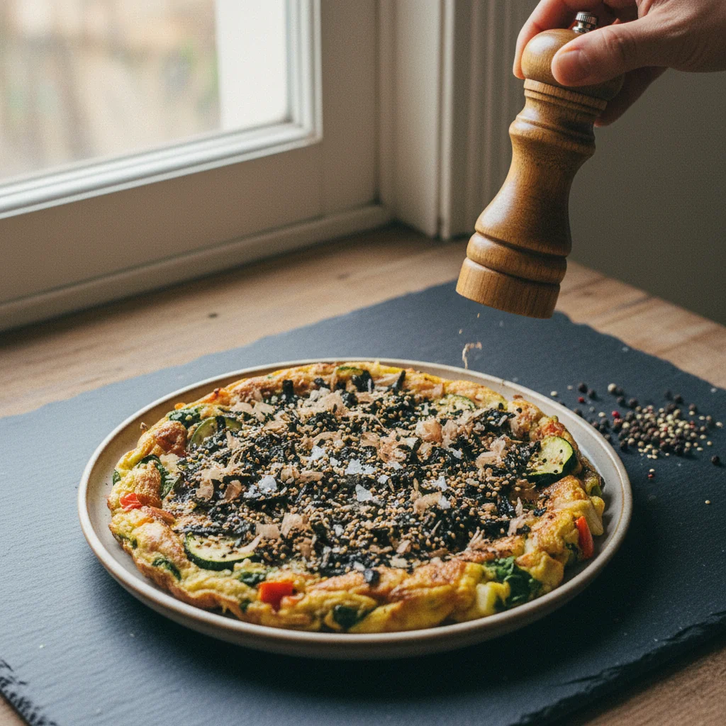 Illustration de Frittata de légumes avec sa recommandation condimentaire