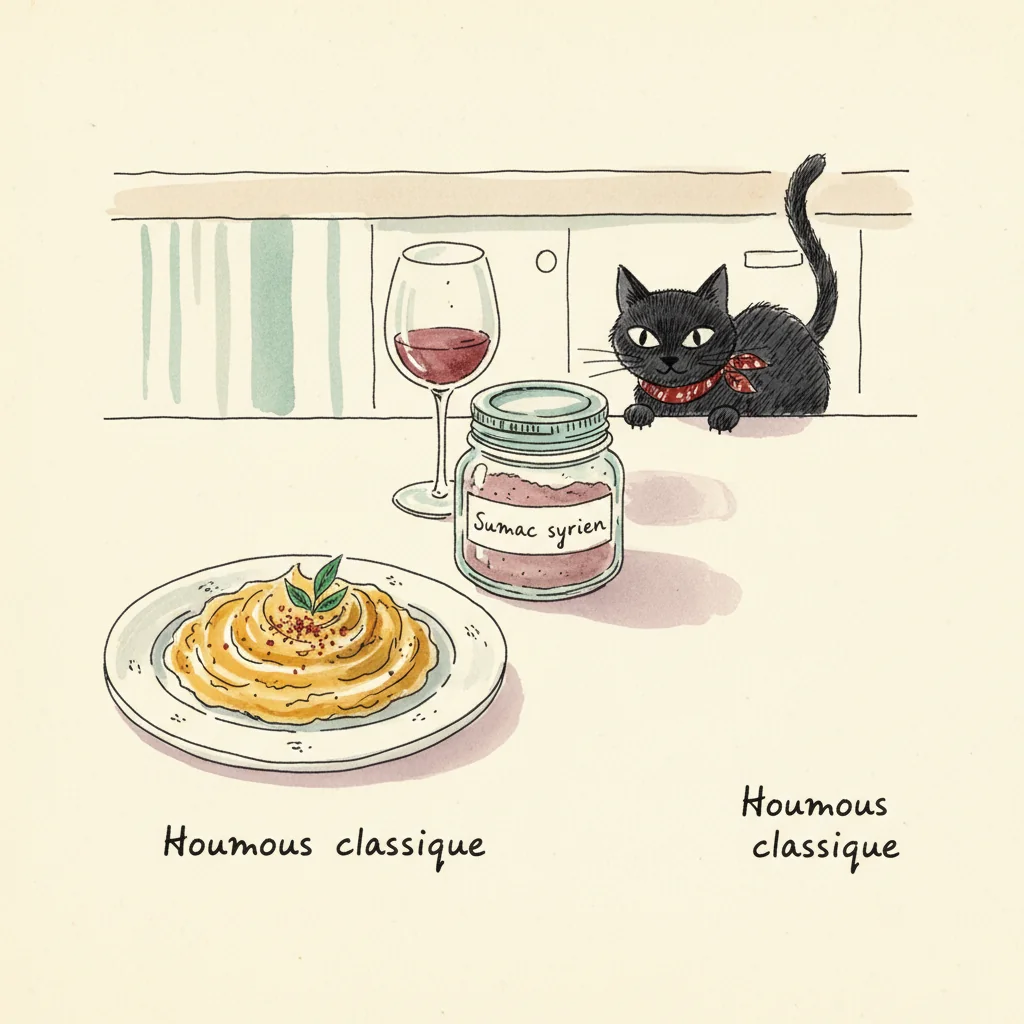 Illustration Houmous classique avec Sumac syrien