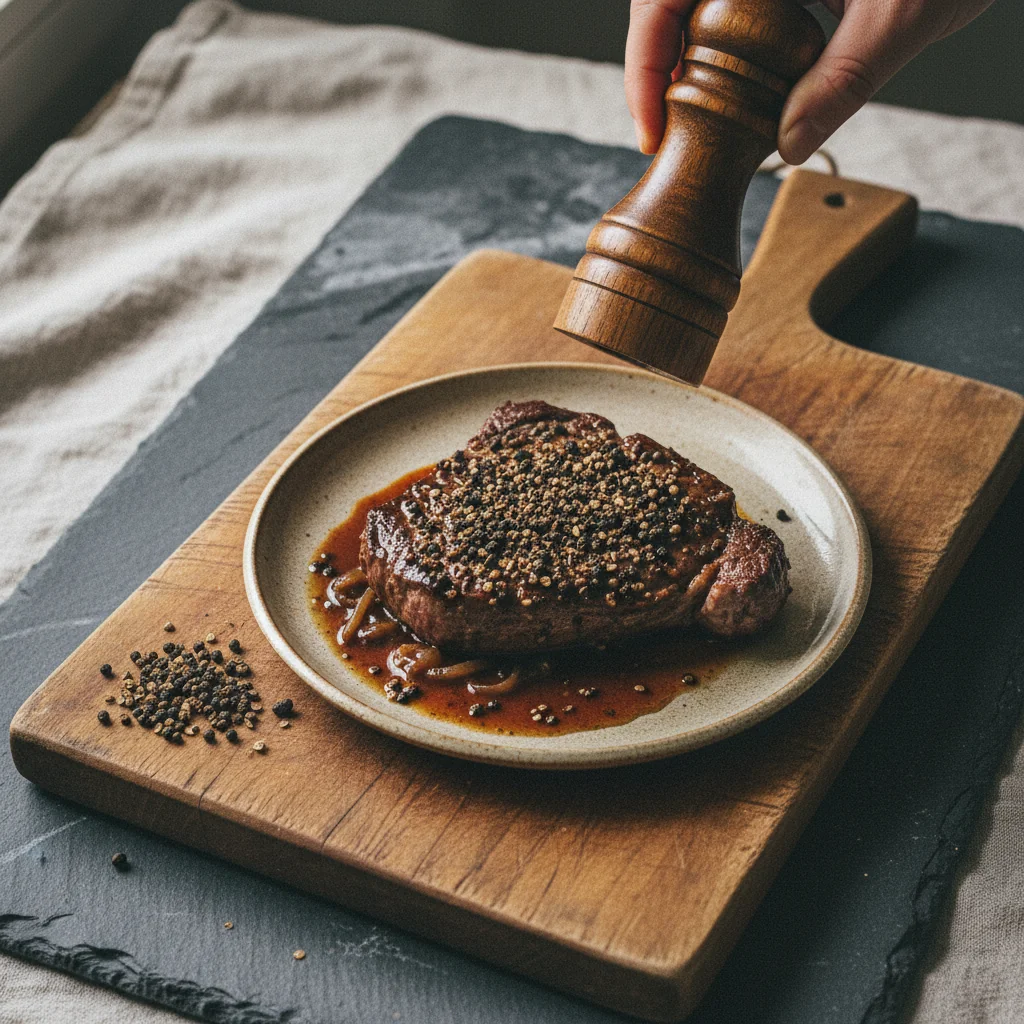 Illustration de Onglet à l'échalote avec sa recommandation condimentaire