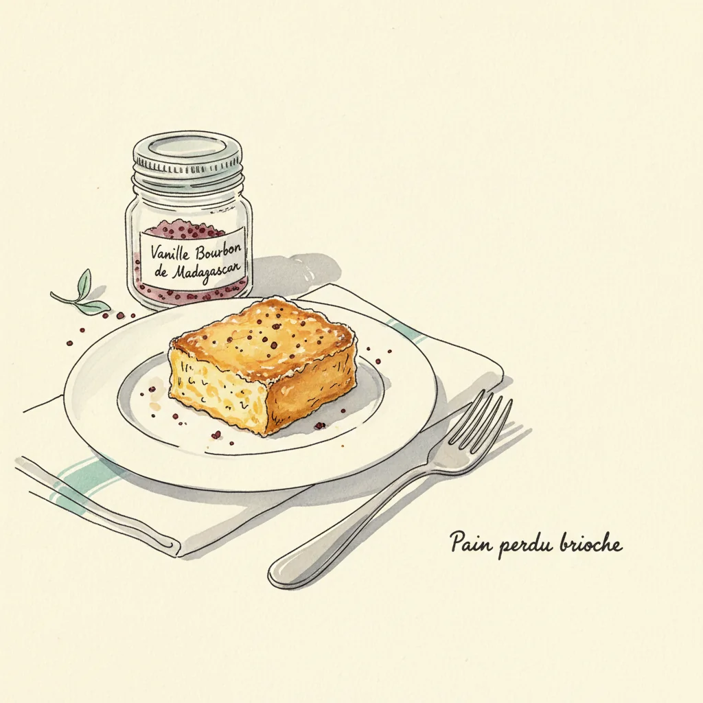 Illustration Pain perdu brioche avec Vanille Bourbon de Madagascar