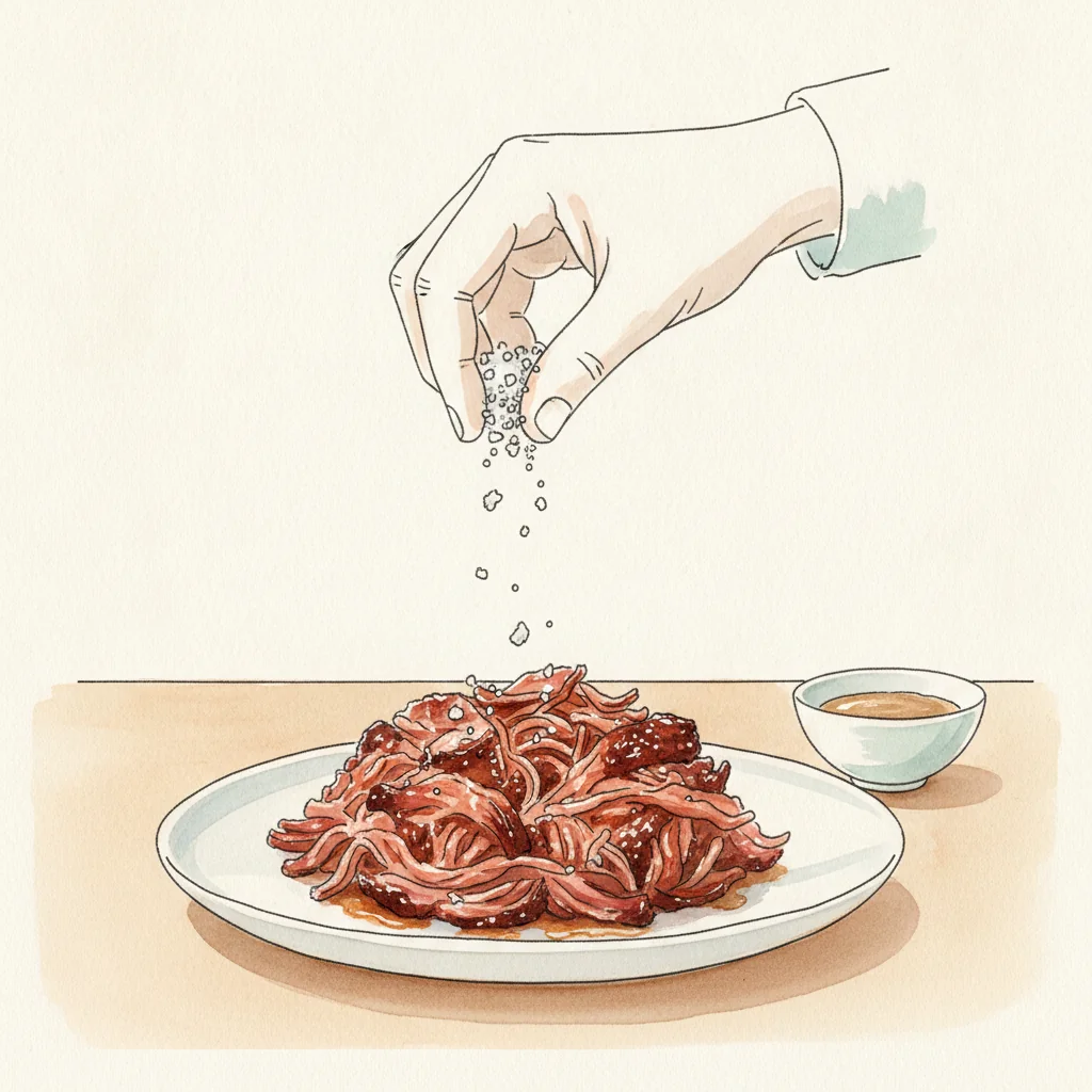 Illustration of Pulled pork with its condiment recommendation