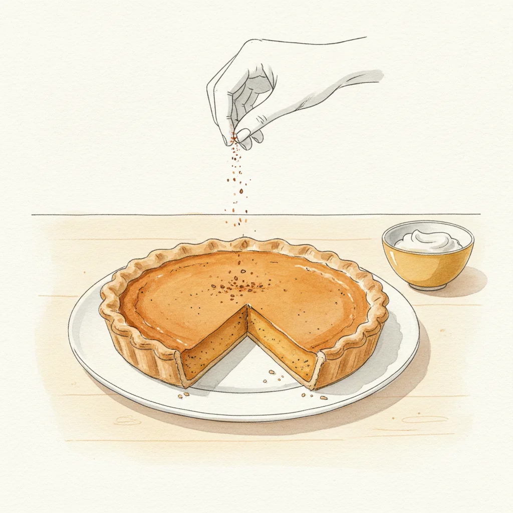 Illustration of Pumpkin pie with its condiment recommendation