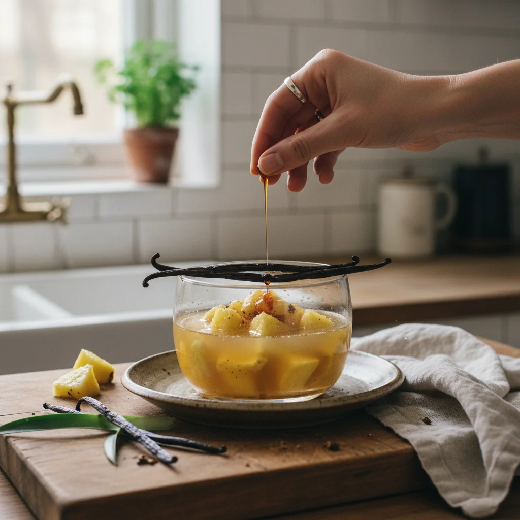 Illustration Punch antillais à l'ananas avec Vanille de Papouasie