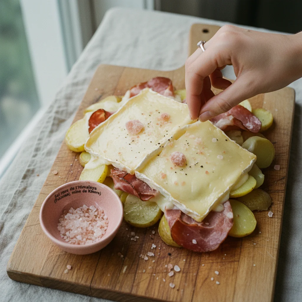 Illustration Raclette classique avec Sel rose de l'Himalaya