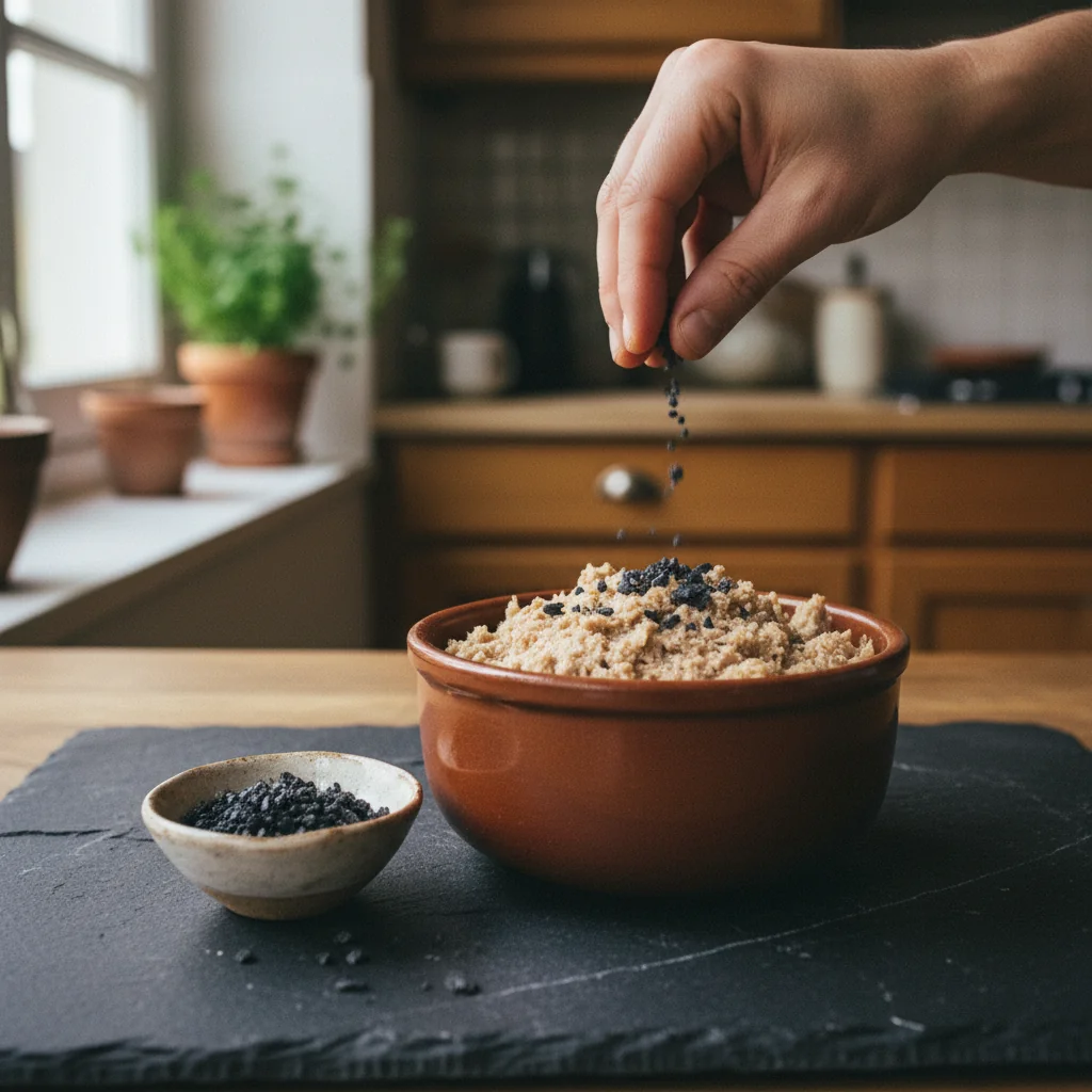 Illustration Rillettes de porc maison avec Sel noir d'Hawaï Hiwa Kai