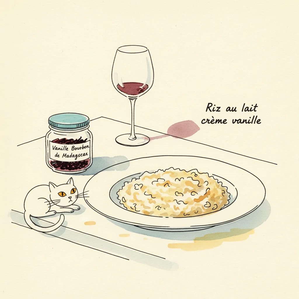Illustration Riz au lait creme vanille avec Vanille Bourbon de Madagascar