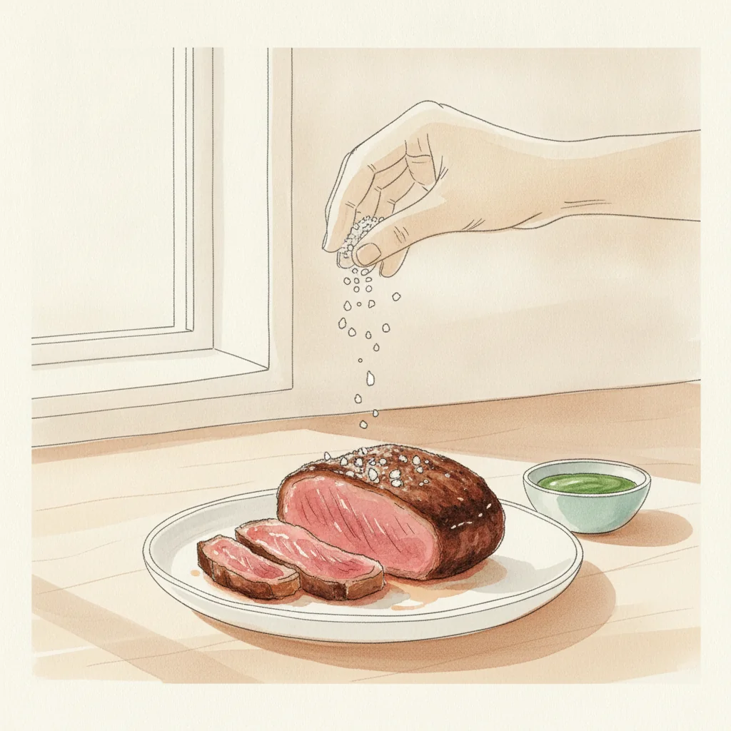 Illustration of Sunday roast lamb with its condiment recommendation