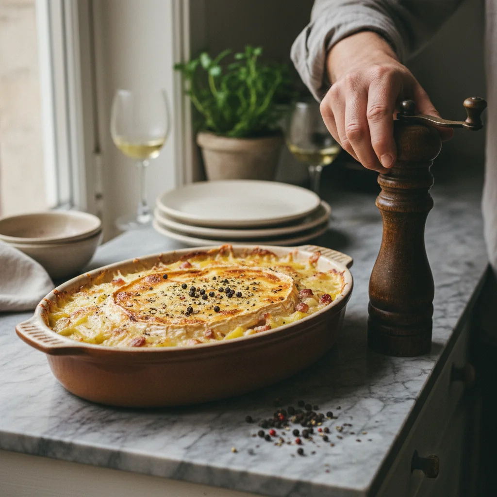 Illustration de Tartiflette au reblochon avec sa recommandation condimentaire