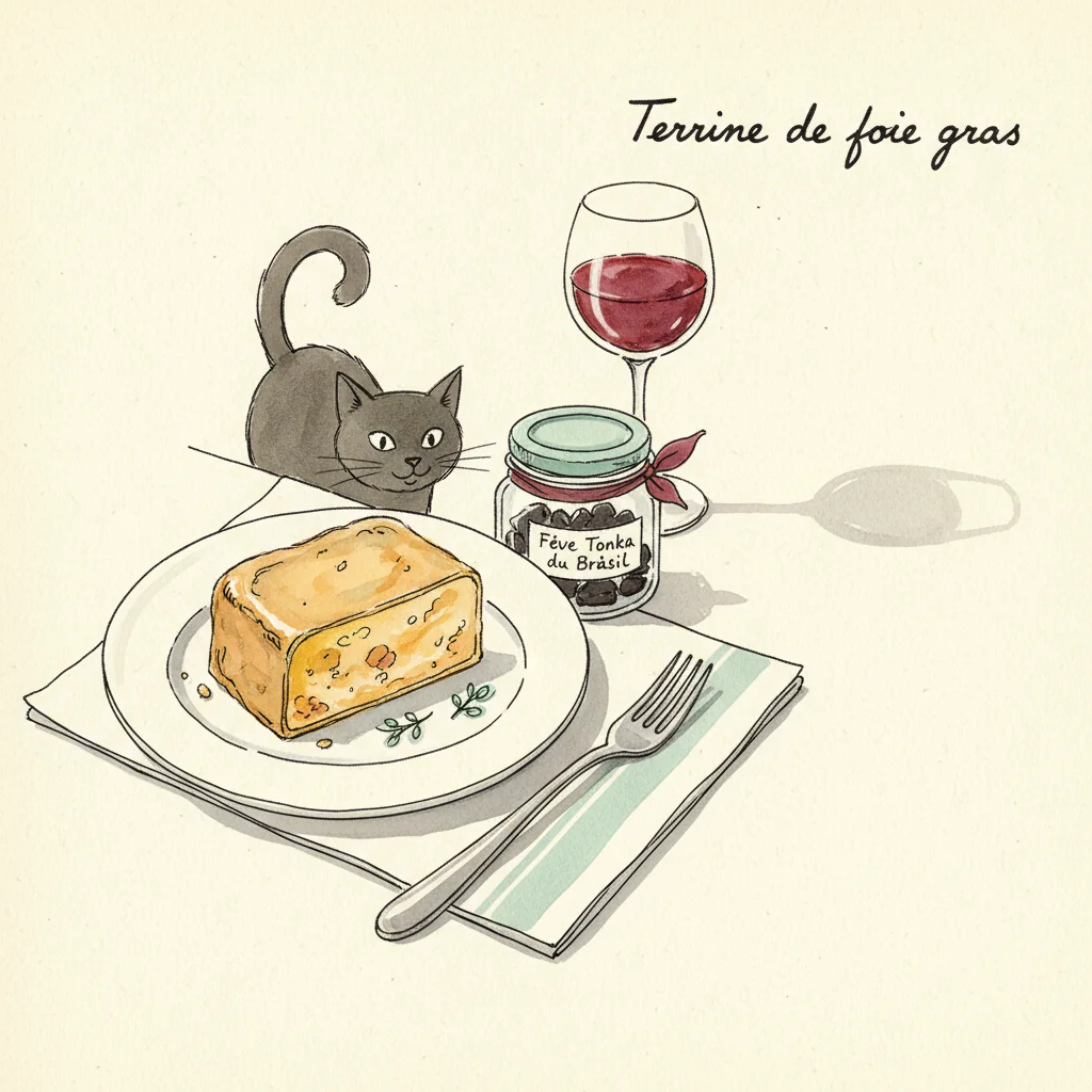 Illustration de Terrine de foie gras avec sa recommandation condimentaire