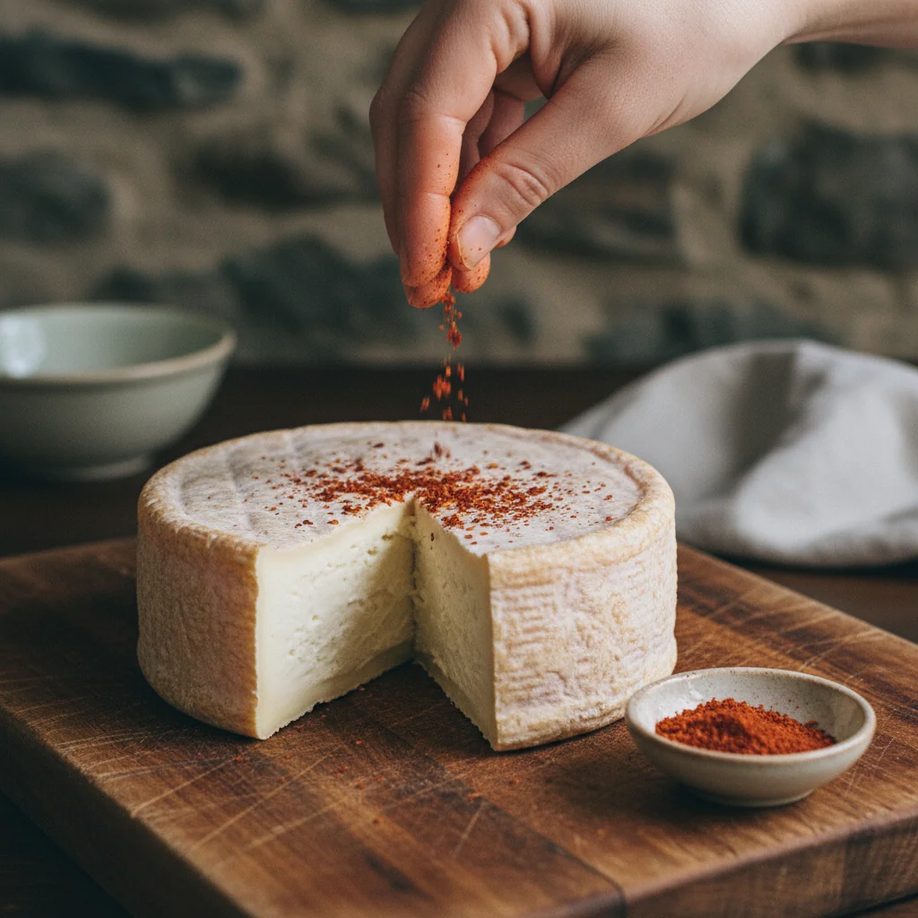 Illustration de Tomme de brebis des Pyrénées avec sa recommandation condimentaire