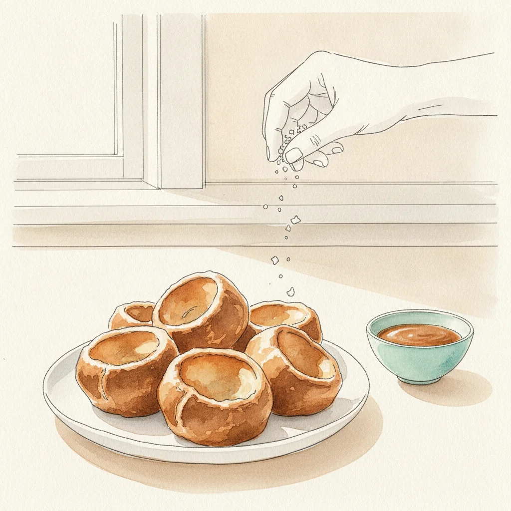 Illustration of Yorkshire pudding with its condiment recommendation