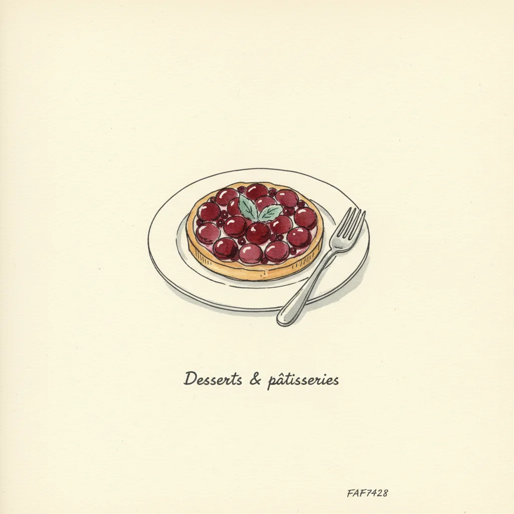 Illustration des accords desserts & pâtisseries
