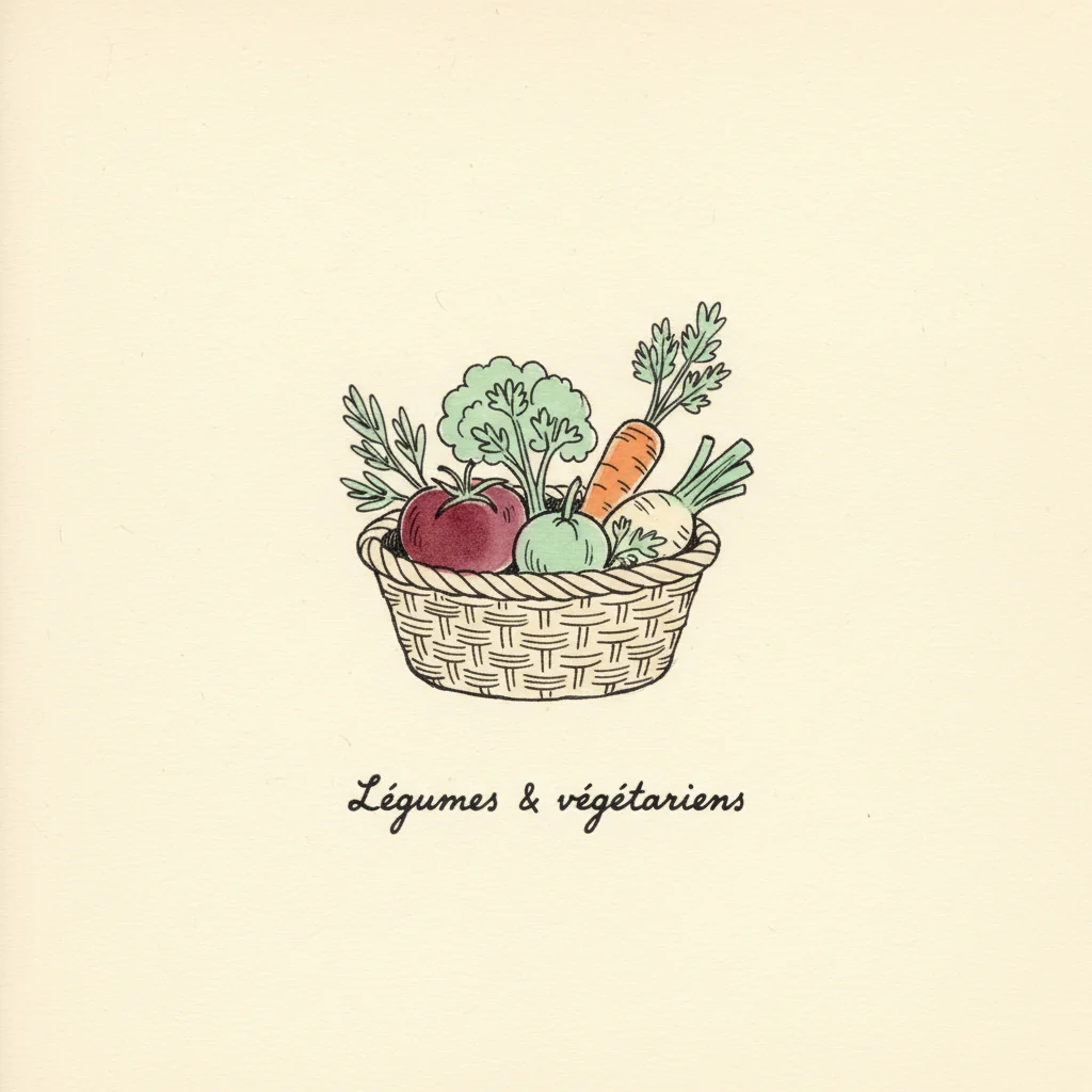 Illustration des accords légumes & végétariens