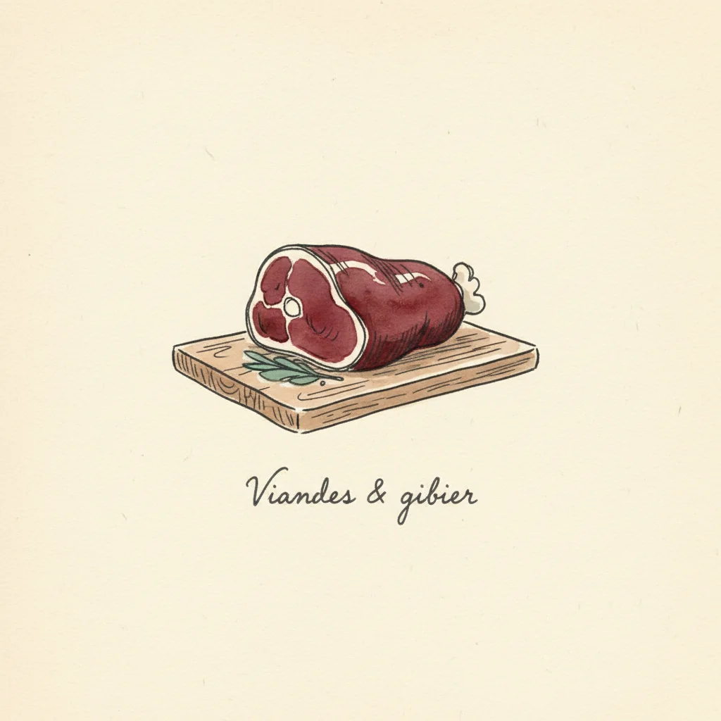 Illustration des accords viandes & gibier