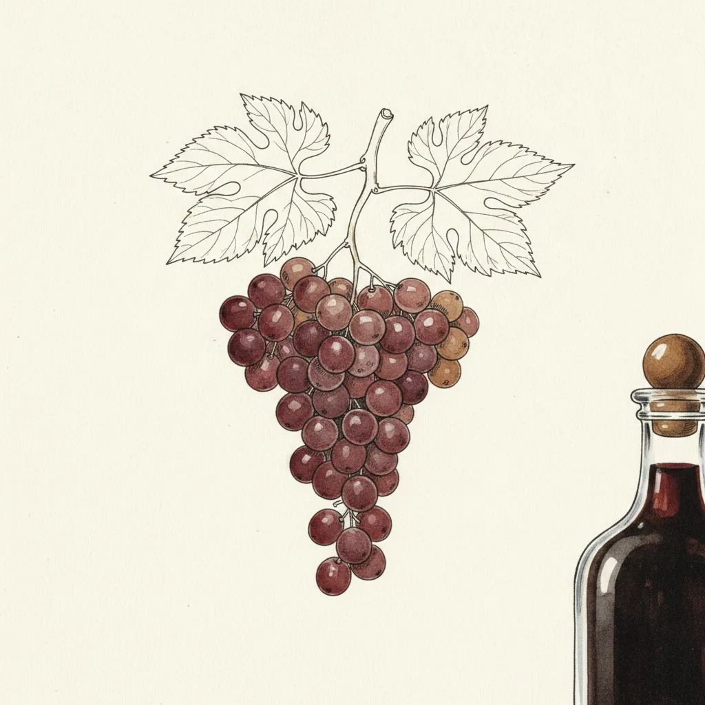 A dark glossy thread of saba grape must syrup drizzling off a spoon over a mound of fresh white ricotta, macro on a matte background