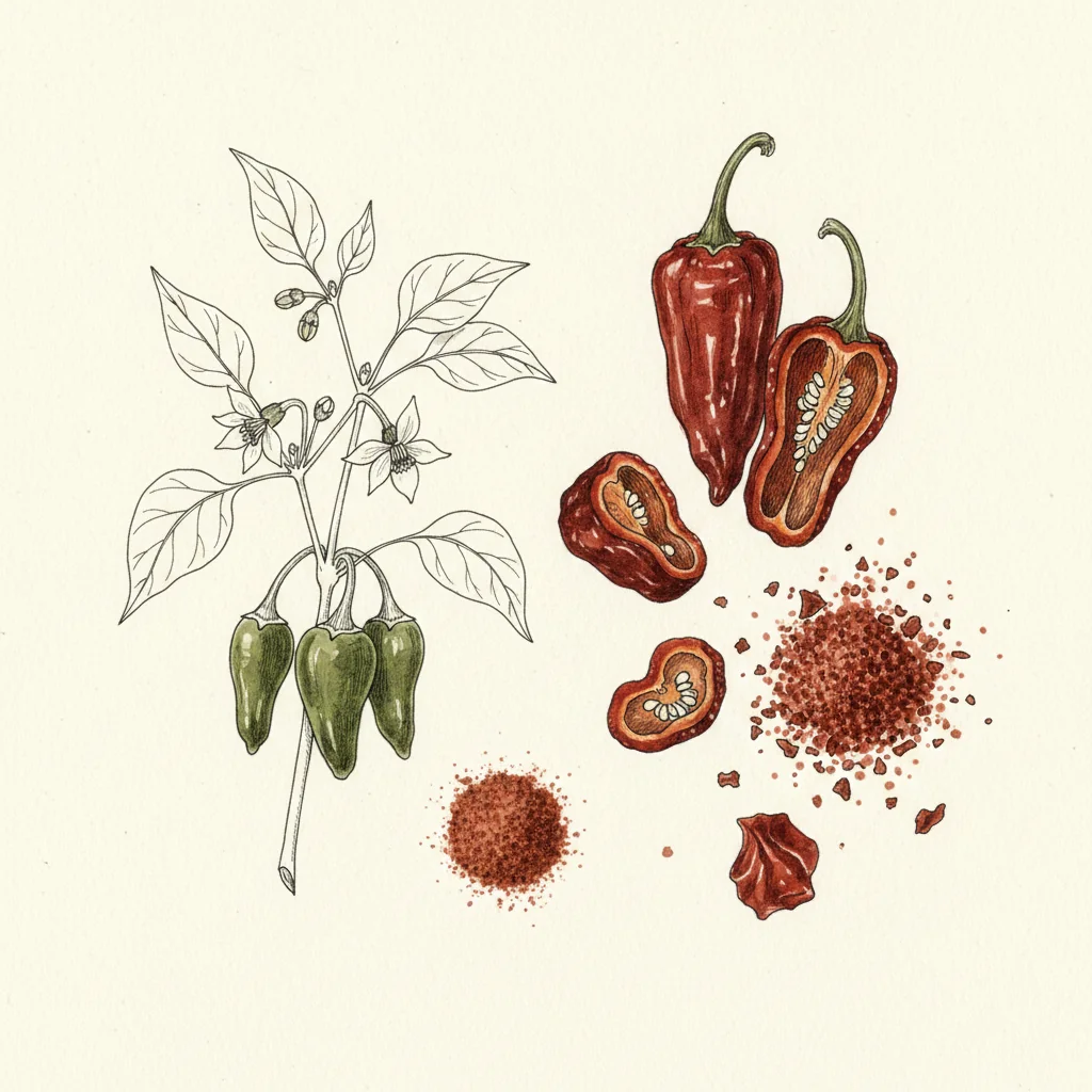 Spanish smoked paprika de la Vera, deep brick-red powder in a wooden spoon beside an open metal tin, macro on a pale stone background